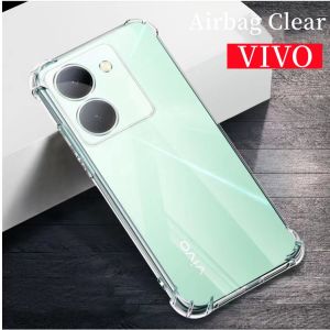 Softcase สำหรับ Vivo Y03 Y17s Y27 Y78 Y36 Y28 Y38 NFC 5G 4G เคส Hp เคสใสโปร่งใสกันกระแทกป้องกันเลนส์ติดกล้องโทรศัพท์ด้วยกระเป๋าใส่กล้อง