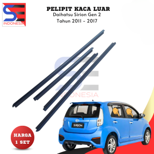 1 Set Pelipit Lis Kaca Luar Daihatsu Sirion Gen 2 Tahun 2011-2017