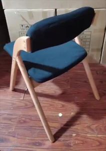 UrbanSpace SG- Folding Solid Wood Dining Armchair for Home Office Use Stool with Backrest Space Saving Small Apartment Essential