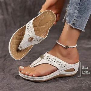 [Free Shipping] New Plus-Size WomenS Fashion Wedge Sandals Casual Flip-Flops For Outdoor Wear