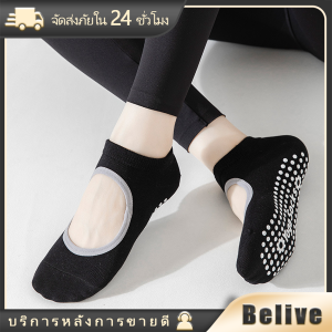 ถุงเท้าโยคะ พิลาทิส สำหรับใส่เล่นกีฬา เต้น มีปุ่มกันลื่น