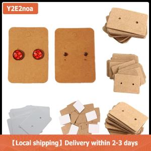 【Local shipping】 100pcs Professional Type Earring Ear Studs Holder Display Hang Kraft Cards Paper