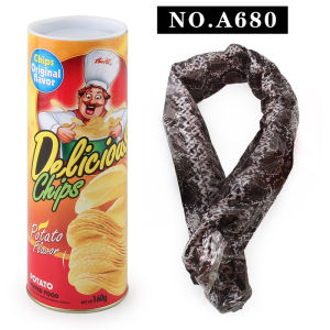 clu Trick Potato Chip Can Jump Snake Novelty Joke Halloween Prank Shock Pop Up Fake Simulated Snake Tricky Toys ulc