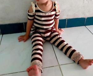 Setelan Kaos Korea Off Shoulder dan Legging untuk Anak Perempuan 1-5 thn ABELLE