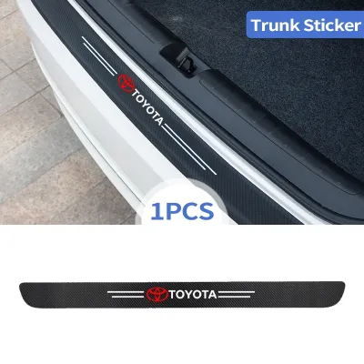 For Toyota Carbon Fiber Car Door Sticker Protector Auto Threshold Strips Sticker For Wish Vios Yaris Avanza Corolla Cross