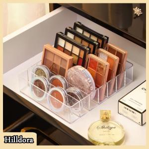 [Hilldora] 7 Grid Storage Box Clear Plastic Makeup Cosmetic Stand Holder Lipstick Organizer