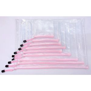 NBANLIKE Sắp xếp tài liệu Túi lưới có khóa kéo Sắp xếp giấy Túi đựng mỹ phẩm trang điểm Sắp xếp tài liệu A3/A4/A5/A6 Nhựa Cặp tài liệu Đồ dùng văn phòng trường học