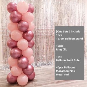 103pcs Balloons Set On Sale Balloon Floor Stand Holder Valentines Wedding Decoration Package Set Party Needs Floating Column Guide Assorted Balloon Stick Shop Anniversary Christening Baby Shower Birthday Backdrop Shopping Mall Christmas Party Decorations