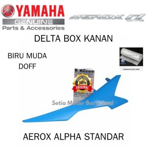 Delta Box Kanan Biru Muda Doff Aerox Alpha Standar Mat Blue Metallic 3 Asli Original Yamaha Surabaya