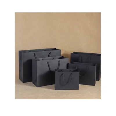 (HORIZONTAL/Pahiga ) Kraft Paper Bag Plain Rope Handle Hand bag Gift Bag Paperbag per pcs Party bag，New 2023 annual paper bag