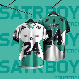 ผู้ชายฤดูร้อนแขนสั้นหลวมบวกขนาดเสื้อกีฬาคอกลมสามมิติพิมพ์วินเทจกลางแจ้งแขนสั้นเมซี่เสื้อกีฬาฤดูร้อนสั้น(ตัวเลขเสื้อโค้ทชื่อทีม ที่ปรับ แต่งได้)