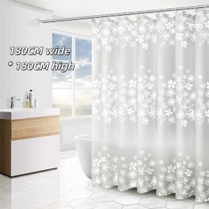 1pcs bathroom shower curtain partition curtain door curtain grid shower curtain PEVA anti mold and waterproof