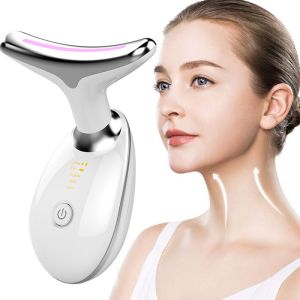 XM Facial Microcurrent EMS Neck Face Lifting Massager Neck Face Beauty Skin Tighten Device LED Photon Therapy Anti Wrinkle Remover