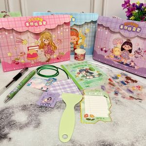 Paket sticker paper bag washi roll set gratis penjepit SZ-65 -WARNA RANDOM - washi tape cute girl kado unik bungkus gambar hadiah sovenir alat tulis kerja sekolah kantor lucu estetik aesthethic