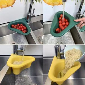 Khay lọc rác bồn rửa chén tiện dụng hình thiên nga rổ nhựa gắn bồn rửa bát đa năng