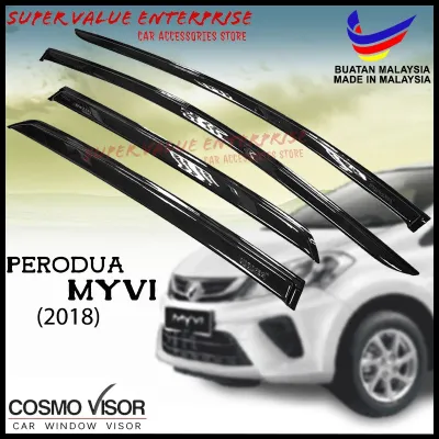 2.2Inch PERODUA MYVI 2018 COSMO DOOR VISOR DOOR VISOR / WINDOW VENT VISOR DEFLECTOR