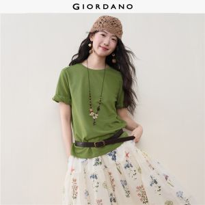 Giordano Women Women Round Neck T-Shirt Free Shipping 18326610