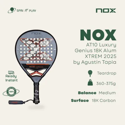 NOX AT10 Genius 18K Alum 2025 – Padel Racket by Agustín Tapia