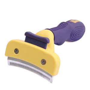 MAODEBEAR Pet Hair Comb Stainless Steel and TPR Plastic Pet Grooming Tools Sikat Bulu Haiwan Peliharaan 脱毛梳