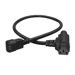 IEC 320 C14ไปยัง NEMA 5-15R สายไฟแยก C13 C14ตัวผู้ไปยัง5-15R ตัวเมียแทนสายต่อขยายสำหรับชิ้น