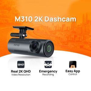 MECOME 2K Mini Car DashCam 24h Recording Front Rear Dashcam Train Driving Recorder  360° Rotating Interior Monitor for Driver