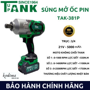 [HN]Máy siết mở bulong sung ban ốc máy ban bulong TAK - 381P dùng pin 21V~5000mah