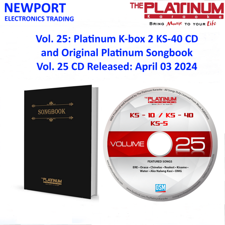 Volume 25 Karaoke DVD for Platinum K-box 2 KS-40 and Original Platinum ...