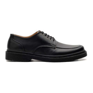 FREDDO 2.0 FULL BLACK |ManNeedMe x RAN| Sepatu Pantofel Pria Formal Derby Shoes SOL DIJAHIT