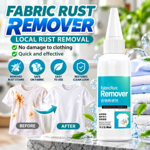 Effective Fabric Rust Remover Clothes Stain Cleaner Laundry Spot Treatment Iron Mark Eliminator Textile Cleaning Solution White Shirt Garment Care Wash Aid Quick Effective Formula Spot Stain Remover | Rust Removal Solution Clothing Cleaner Rust Remover