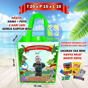 (100 PCS MINI) Tas Pesta Ulang Tahun Anak Karakter / Tas Pesta Ultah Anak Karakter Murah / Goodie bag ultah karakter bebas request /souvenir ultah free design /Tas ulang gratis tambah nama dan foto anak/ tas ultah termurah dan terlaris