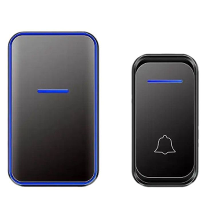 Remote Wireless Notification Button Receiver Remote Waterproof Wireless Doorbell Button Intelligent LED ...