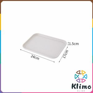 Klimo Wheat Straw Tray Unbreakable Lightweight Dinner Dishes for Restaurant Kitchen Hotel School Lunch 3 Colors