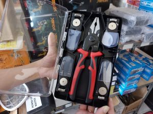 Tang Multifungsi SET 5 in 1 Tang Kombinasi Jepit Potong Seng Crimping