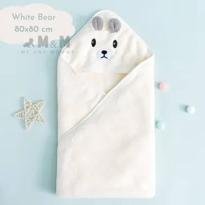 Selimut Hoodie Baby Kids Towel handuk Renang Karakter Newborn Lembut Nyaman Untuk TIdur Bayi Anak Kualitas Premium 80X80cm