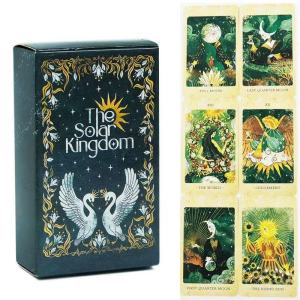Bộ bài Tarot The Solar Kingdom 78 lá bài Tarot Bài Tarot nghệ thuật phong cách hoài cổ Bài chơi trên bàn cho người mới bắt đầu Trò chơi bàn tiệc