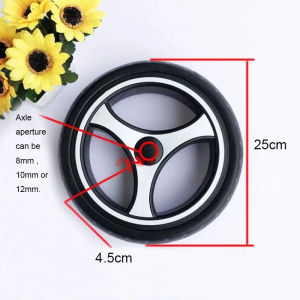 2025 ล้อรถเข็นเด็กแบบสากล รวมถึงยางขนาด 6/7/8/10/12 นิ้ว ขนาดต่างๆ ล้อหน้าและหลัง อุปกรณ์เสริมรถเข็น
