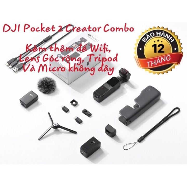 [FreeshipMAX] DJI Osmo Pocket 2 Máy quay phim Chống Rung 4K 60fps Hàng chính hãng Bảo hành 12 tháng 1 Đổi 1
