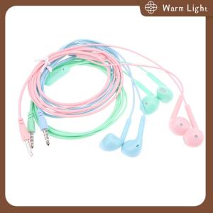 Warm Light U19 Smooth Surface Wired Earphones Super Bass 3.5mm Headphones With Built-in Mic Hands Noise Canceling Earbuds Music Headset