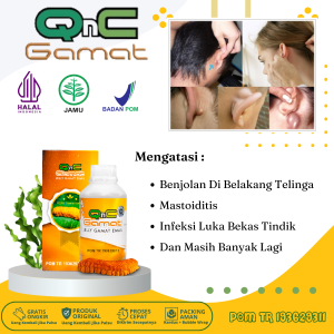 QnC Jelly Gamat - Obat Benjolan di Belakang Telinga Benjolan di Telinga Benjolan di Daun Telinga Mastoiditis Infeksi Luka Bekas Tindik - 300 ML Asli 100% Original