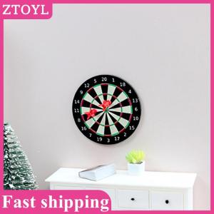 ZTOYL💝 1set Miniature Dollhouse Dart Board Darts Game Set Play Doll House Miniaturas Home Decor Accessories Toy Pretend Play Toy
