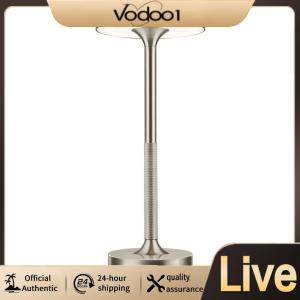 【Vodool】 Rechargeable Metal Table Lamp with 3 Color Modes Desktop Night Light for Indoor Outdoor Restaurant Living Room Bedroom