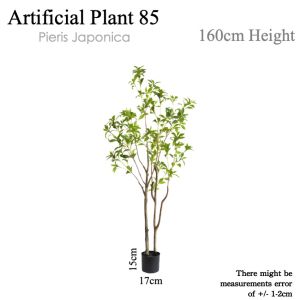 PIERIS JAPONICA Artificial Plant Artificial Flower Faux Greenery Potted Plant Home Decoration Indoor Outdoor Decorative Plants for Living Room Bedroom Office Desk Tabletop Garden Café Event Wedding Artificial Decorative Plant Ornament Accessories