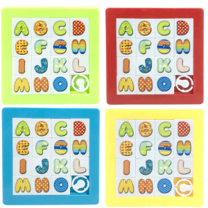 Children Number Alphabet Slide Puzzle Toy Educational Toys for 6-8 Year Old Kids 3D Board Improve Intelligence Supplies