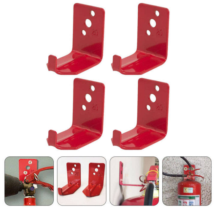 4PCS Fire Extinguisher Mount Bracket Holder L Shape Metal Fire ...