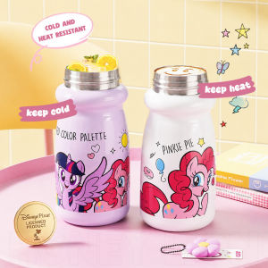 HoneyLion - My Little Pony 600ml 316L Stainless Steel Vacuum Tumbler Triple Drink Leakproof School Bottle with Shoulder Strap