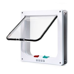 RIRIANN Chống thời tiết Thông minh 4 kích thước Tự do Có khóa an toàn Chất liệu ABS Cửa lật Đồ dùng cho thú cưng Cửa dành cho mèo Cổng dành cho chó