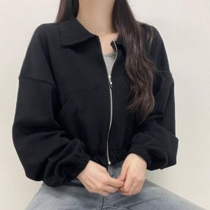 JAKET WANITA CROPEE ZIVER BAHAN FLEECE KOREA STYLE TERBARU