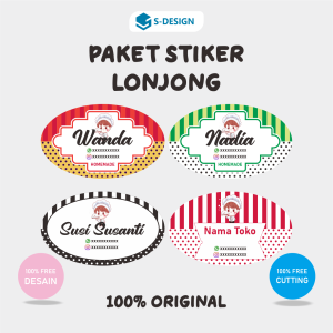 STIKER LONJONG / STIKER OVAL / PAKET STIKER / STIKER PAKET / STIKER / STICKER / STIKER LABEL
