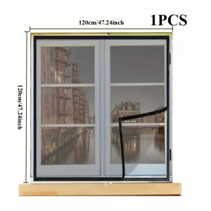 Detachable Mosquito Window Screen Net - Fiberglass Mesh Velcro - designed for Easy Installation Perfect for Household Anti - mosquito Needs