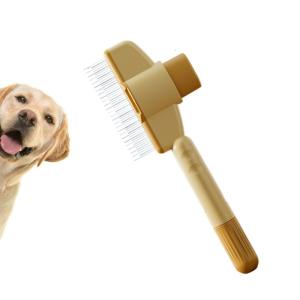 Pet Deshedding Comb With Massage Feature ABS Plastic Dog Hair Brush For Smooth Coat Reducing Shedding